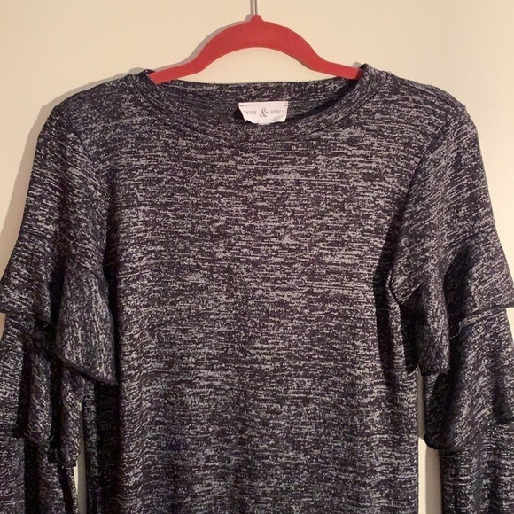 THYME & HONEY Soft Flowy Jersey Witchcore Dress with Layered Bell Sleeves XS - Picture 7 of 7